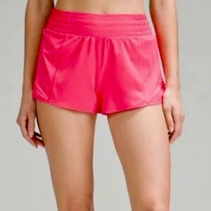 Lululemon Hotty Hot High Rise Short Athletic Shorts Glaze Pink 12 NWT